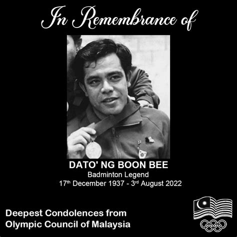 REST IN PEACE, DATO' NG BOON BEE .